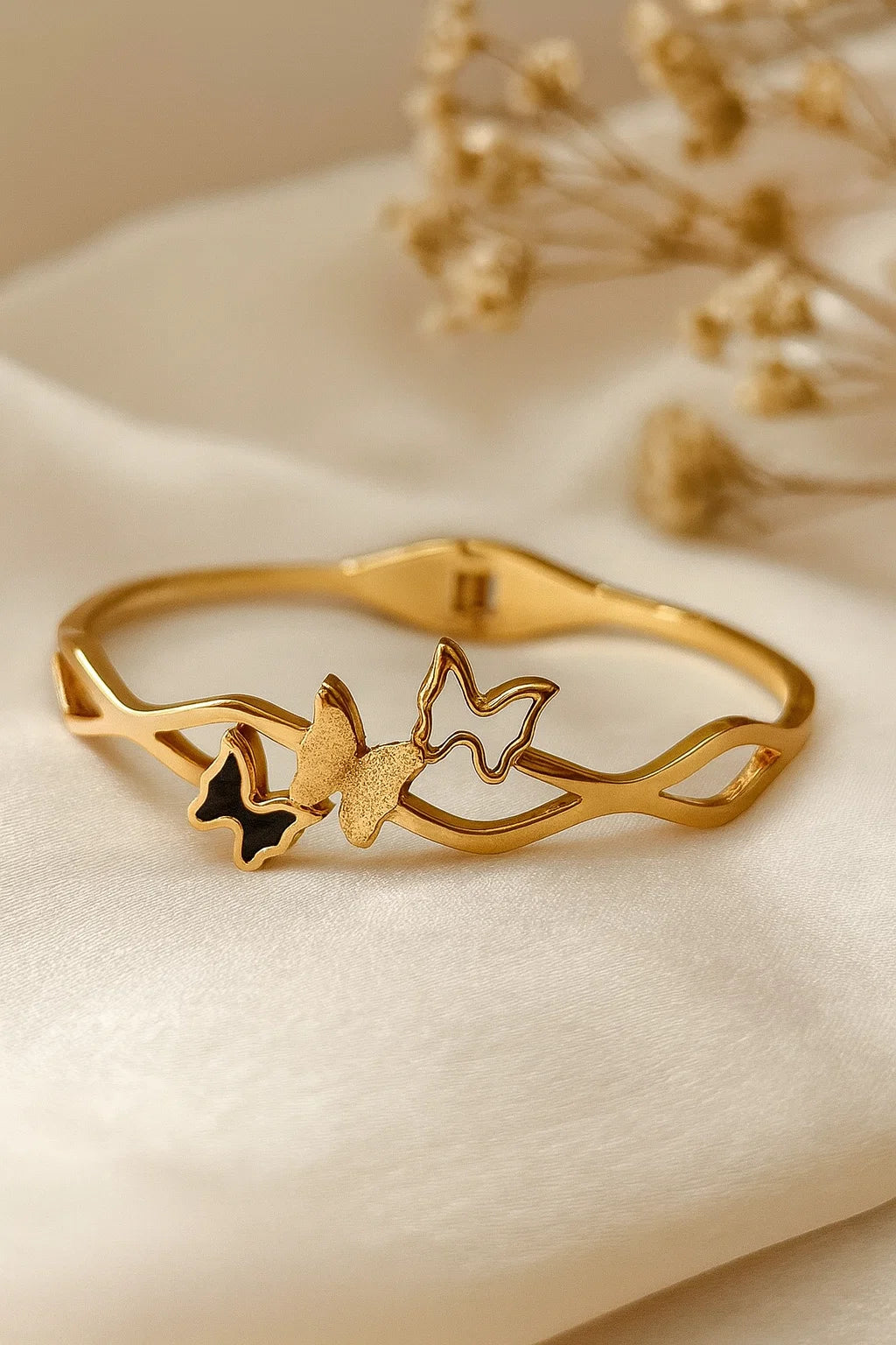 Butterfly Anti-Tarnish Adjustable Bracelet(Gold)