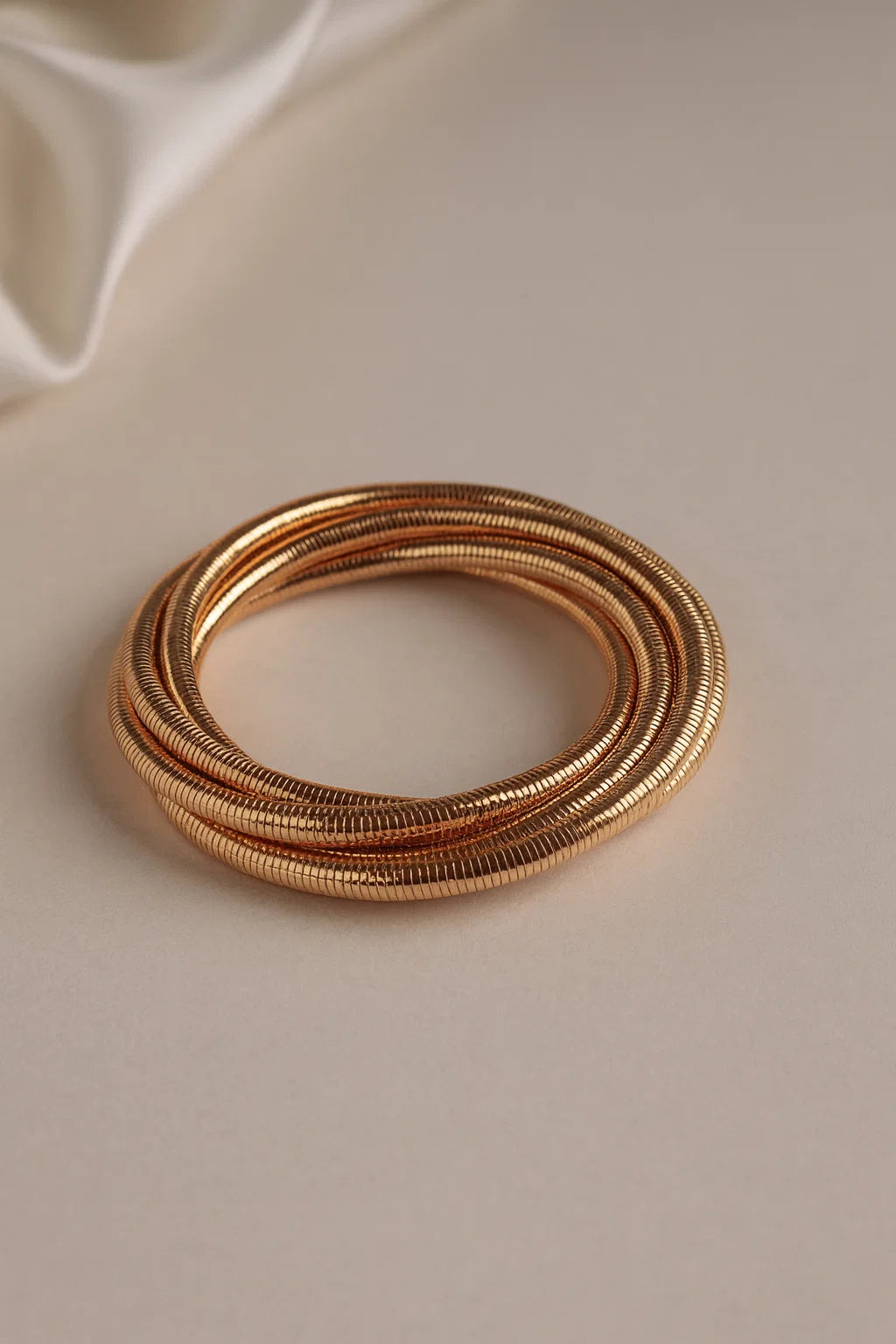 Rose Gold Bangles for Women – Elegant Layered Stackable Bracelet Set