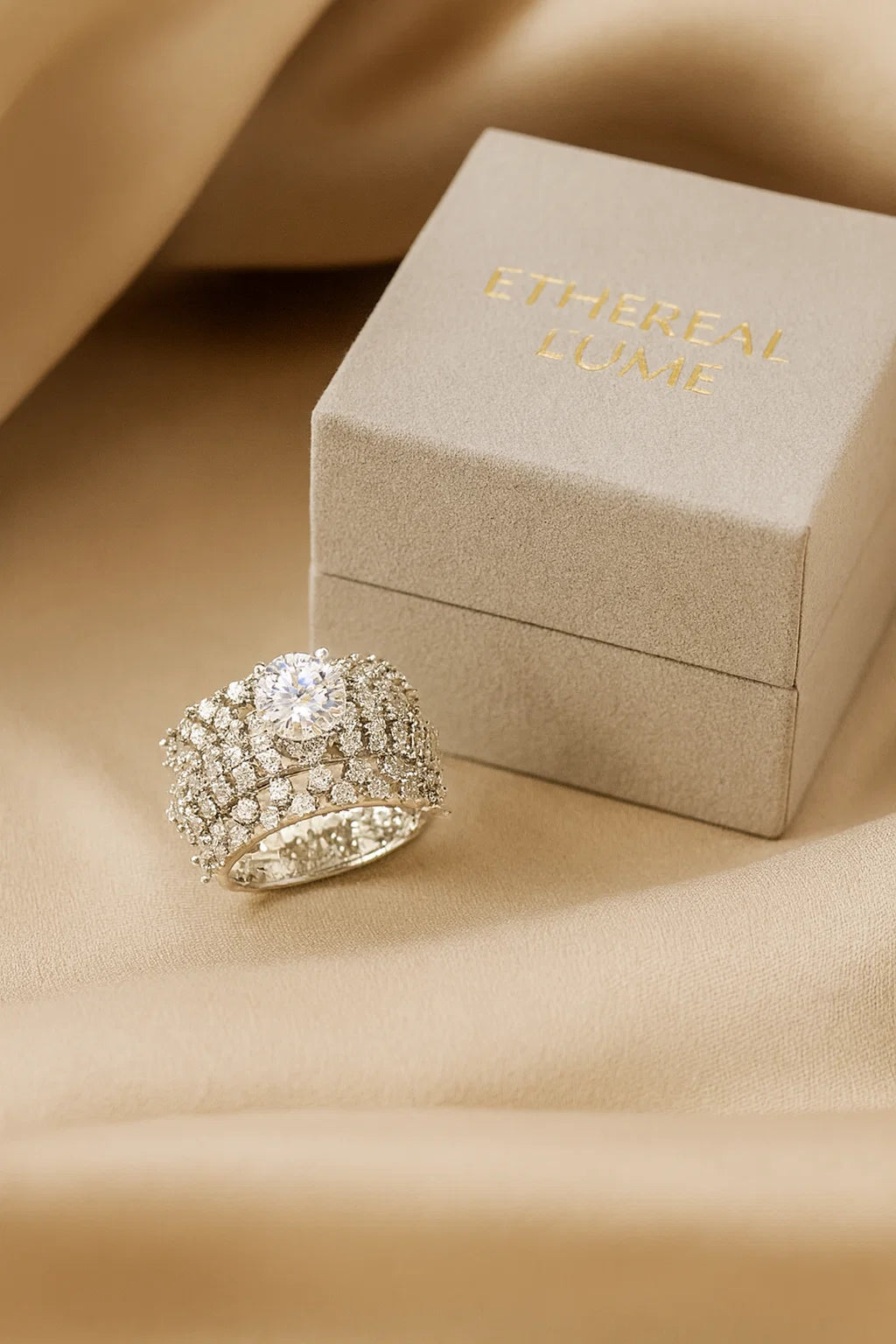 Crystal Adjustable Statement Ring