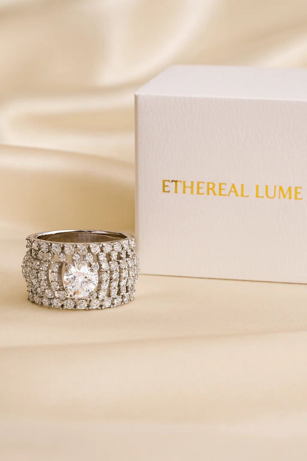 Crystal Adjustable Statement Ring