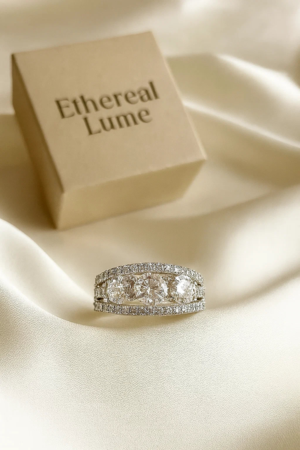 Crystal Band Adjustable Ring