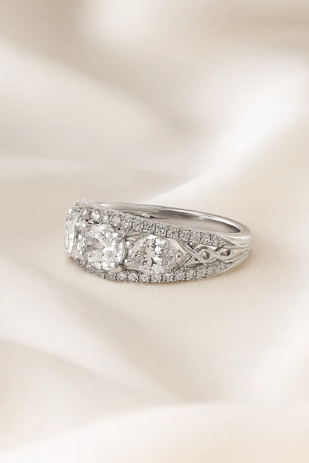 Crystal Band Adjustable Ring